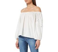 Mavi Women's Embroidered Blouse, White (Antique White), XS