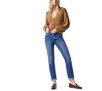 Mavi Women's Emma Mid Rise Slim Boyfriend Jeans - Premium Stretch Denim Jeans - Comfortable Jeans for Women, Machine Washable, Mid Supersoft, 33W x 32L