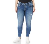 Mavi Womens Jeans Adriana Mid-Rise, Super Skinny Mid Distressed Glam Blue, W3...