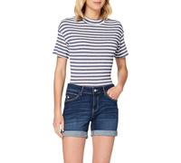 Mavi Women's Shorts Cropped Pixie Mid-Rise Dark Brushed Milan Str Dark Blue, W