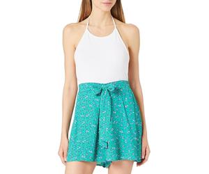 Mavi Women's Shorts Printed Shorts With Belt Holly Green, Green, XL