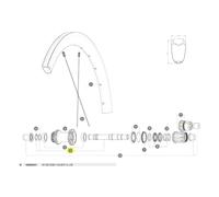 Mavic 142d irclip Hub Axle One Size Silver
