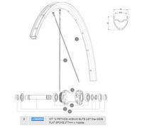 Mavic Aksium Elite Ust Disc 650b Left Spokes 12 Units Black 277 mm