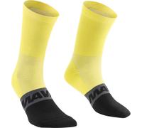 Mavic Aksium Mid Bicycle Cycle Bike Socks Yellow / Carbon