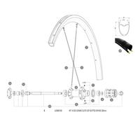 Mavic Cosmic Elite Ust 2018-20 Rear Right Spokes 10 Units 292 mm Black