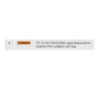 Mavic Cosmic Pro Carbon Ust Ubm Rear Left Spokes 16 Units 230 mm Black