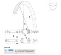 Mavic Crossmax Elite Carbon 27.5 Left Spokes 12 Units Black 271 mm