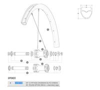 Mavic Crossmax Elite Carbon 29 Left Spokes 12 Units Black 290 mm
