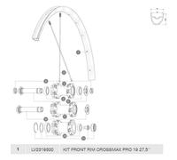 Mavic Crossmax Pro 19 Front Rim 650B - 27.5´´ 2 Black