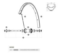 Mavic Crossride Ub/ub Disc 26 2008 Front/rear Left Spoke 10 Units 253 mm Black