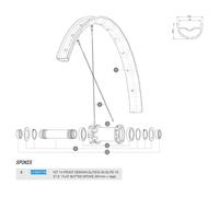 Mavic Deemax Elite/e-xa Elite 27.5 2019 Front Spokes 14 Units Black 282 mm