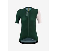 Mavic Essential Short Sleeve Jersey Dark Green Pink Women - L