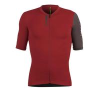 Mavic Essential Short Sleeves Bicycle Cycle Bike Jersey Burgundy / Carbon - M