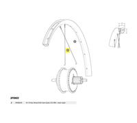 Mavic Kit 16 Rear Allroas 650b Spokes 235 mm Black
