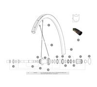 Mavic Ksyrium Pro Carbon Sl Ust Left Spokes 12 Units 291 mm Black