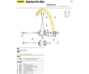 Mavic Ksyrium Pro Disc Rear Rim 700 - 28´´ 20H Black