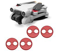 Mavic Mini 3 4 Pro Motor Cap Aluminum Protective Cover for DJI Lito/Mini 4 Pro/Mini 3 Pro Drone Accessories Dustproof Waterproof Case Protective Guard Set of 4pcs (Red)