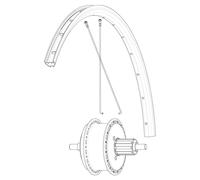 Mavic Rear Aksium Elite Evo Ust Disc Ebm Road Bike Rim Silver 700 - 28´´