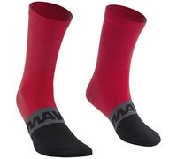 MAVIC Unisex Aksium Mid Cycling Socks, Burgundy/Black, M (39-42)