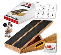 MAVIKS Professional Adjustable Calf Stretcher Slant Board for Squats for Ankle and Achilles Stretching, Posture Wooden Slant Board for Calf Stretching, Squat Wedge for Physical therapy & Exercise