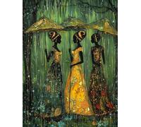 MAVINNE 5D Diamond Painting African Kits for Adults, DIY Diamond Art Kits with Full Drill Rhinestone Crystal, Cross Stitch Embroidery Kit, Home Wall Decor, Gift - 30x40 cm B183