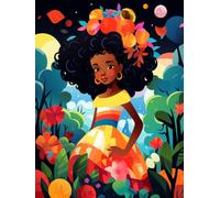 MAVINNE 5D Diamond Painting African Kits for Adults, DIY Diamond Art Kits with Full Drill Rhinestone Crystal, Cross Stitch Embroidery Kit, Home Wall Decor, Gift - 30x40 cm B168