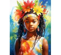 MAVINNE 5D Diamond Painting African Kits for Adults, DIY Diamond Art Kits with Full Drill Rhinestone Crystal, Cross Stitch Embroidery Kit, Home Wall Decor, Gift - 30x40 cm B164