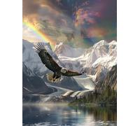 MAVINNE 5D Diamond Painting Animal Kits for Adults, DIY Diamond Art Kits with Full Drill Rhinestone Crystal, Cross Stitch Embroidery Kit, Home Wall Decor, Gift - 30x40 cm B137