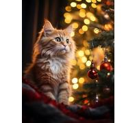 MAVINNE 5D Diamond Painting Christmas Kits for Adults, DIY Diamond Art Kits with Full Drill Rhinestone Crystal, Cross Stitch Embroidery Kit, Home Wall Decor, Gift - 30x40 cm B400