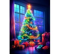 MAVINNE 5D Diamond Painting Christmas Kits for Adults, DIY Diamond Art Kits with Full Drill Rhinestone Crystal, Cross Stitch Embroidery Kit, Home Wall Decor, Gift - 30x40 cm B396