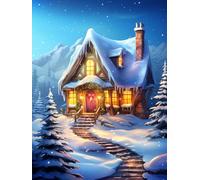 MAVINNE 5D Diamond Painting Christmas Kits for Adults, DIY Diamond Art Kits with Full Drill Rhinestone Crystal, Cross Stitch Embroidery Kit, Home Wall Decor, Gift - 30x40 cm B399