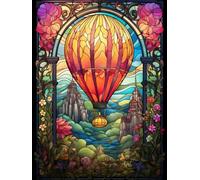 MAVINNE 5D Diamond Painting Hot Air Balloon Kits for Adults, DIY Diamond Art Kits with Full Drill Rhinestone Crystal, Cross Stitch Embroidery Kit, Home Wall Decor, Gift - 30x40 cm B382