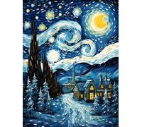 MAVINNE 5D Diamond Painting Landscape Kits for Adults, DIY Diamond Art Kits with Full Drill Rhinestone Crystal, Cross Stitch Embroidery Kit, Home Wall Decor, Gift - 30x40 cm B311