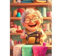 MAVINNE 5D Diamond Painting Sewing Machine Kits for Adults, DIY Diamond Art Kits with Full Drill Rhinestone Crystal, Cross Stitch Embroidery Kit, Home Wall Decor, Gift - 30x40 cm B455