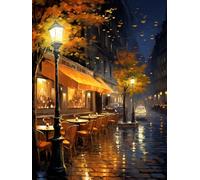 MAVINNE 5D Diamond Painting Street Kits for Adults, DIY Diamond Art Kits with Full Drill Rhinestone Crystal, Cross Stitch Embroidery Kit, Home Wall Decor, Gift - 30x40 cm B365