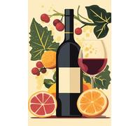 MAVINNE 5D Diamond Painting Wine Kits for Adults, DIY Diamond Art Kits with Full Drill Rhinestone Crystal, Cross Stitch Embroidery Kit, Home Wall Decor, Gift - 30x40 cm B461