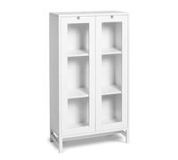 Mavis - Falsterbo Cabinet 127 cm Glass Doors, White - White