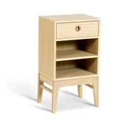 Mavis - Höllviken Bedside Table Short Legs, White Pigmented Oak - White