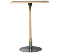 Mavis - Rod Bar Table White Pigmented Oak, 70x70 cm - White Pigmented Oak