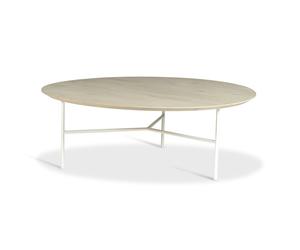 Mavis - Tribeca Coffee Table 110 cm, Soaped Rustic Oak/White Legs - White