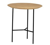 Mavis - Tribeca Side Table Lacquered Oak / Black, 47 cm - Light Oak