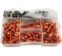 MAVISAFETY - Motorcycle Full Fairing Bolts Kit Fastener Clips Screw Nuts Kit - For Kawasaki klx 250 kdx 125 for K-TM for Duke 200 390 125 690-[158pcs]
