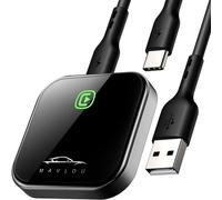 Mavlou Carplay Wireless Adapter UK, 2025 Latest Upgrade Carplay Dongle, Stable Fast connection, Convert Wired to Wireless CarPlay, Plug&Play OTA Upgrade, for iPhone iOS 10+ & Cars with Wired CarPlay