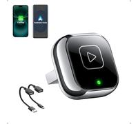 Mavlou Wireless Carplay & Android Auto Adapter, Metal Design Mini & Stable 2-in-1 Dongle, Convert Vehicle's Wired CarPlay/Android Auto to Wireless, for iOS 10+/Android 11+ & Cars from 2016 (SpaceGray)