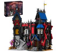 Mavo brix Gothic Vampires Castle House Building Set for Adults, 3540 PCS Large MOC Modular Haunted Houses Model Kit Compatible with Lego, Horror Architecture Block Gift for Christmas Birthday