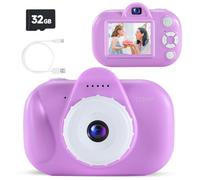 MAVOKIS Kids Camera Digital Camera for Age 3-8, 1080P Toddler Camera for Kid with 32GB SD Card, Toddler Girls Toys Age 6-9, Christmas Birthday Gifts for Children, Pastel Purple
