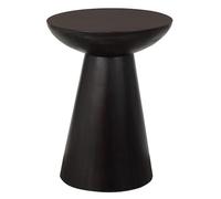 mavon mango wood end table in black