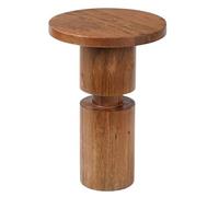 mavon mango wood end table in brown