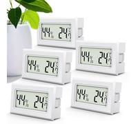 MAVORI® Mini Thermometer & Hygrometer Indoor Digital - 2in1 Indoor Thermometer & Humidity Meter - Professional Temperature and Humidity Monitor for Home - Highly Precise | Pack of 5 (White)