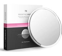 Mavoro 15cm Magnifying Mirror with 3 Strong Suction Cups | 7X Magnification | Portable Travel Makeup & Cosmetic Mirror (7X)